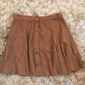High waisted suede mini skirt from design lab